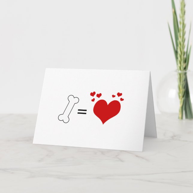 Hundkärlekben - valentines day eller tack helgkort (Framsida)