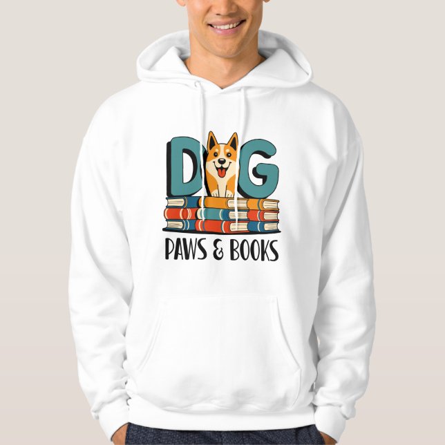 Hundklor och bokdesign hoodie (Framsida)
