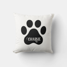 Hundklös Namn Silhuett Design Kudde