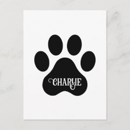 Hundklös Namn Silhuett Design Vykort