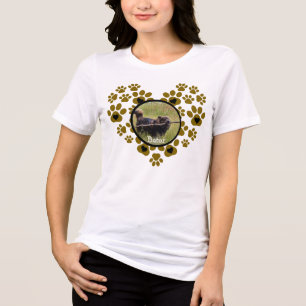 Hundklövar Hjärtform T Shirt