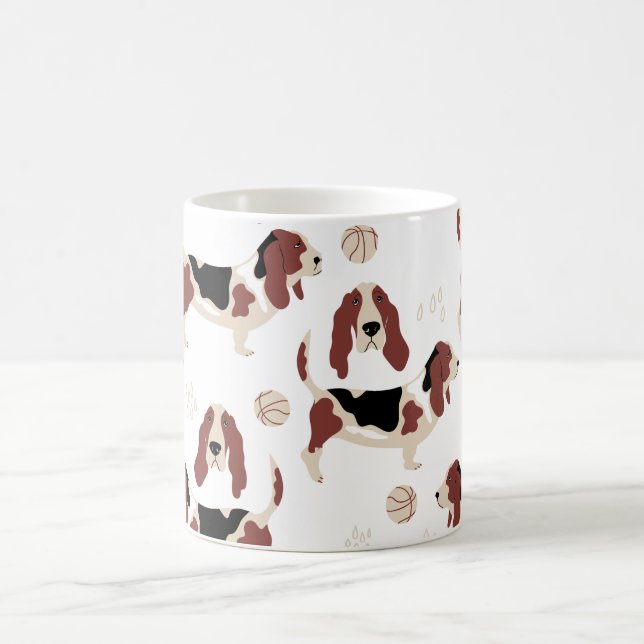  Hundkonst Mugg • Ljus Populärkonst Stil (Center)