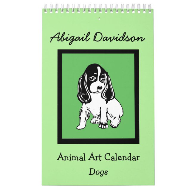 Hundkonstkalender: Illustrerat av Abigail Davidson Kalender (Omslag)