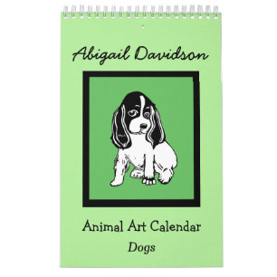 Hundkonstkalender: Illustrerat av Abigail Davidson Kalender