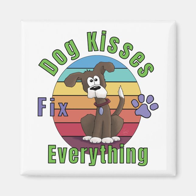 Hundkysser Fixar Allt  Magnet (Framsidan)