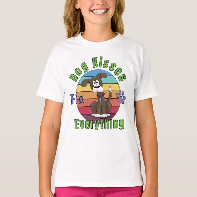 Hundkysser Fixar Allt  T Shirt (Framsida)
