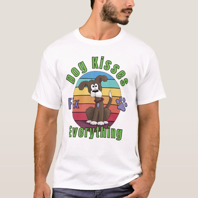 Hundkysser Fixar Allt  T Shirt (Framsida)