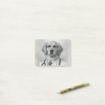 Hundläkarporträtt Veterinär Post‑It‑lappar