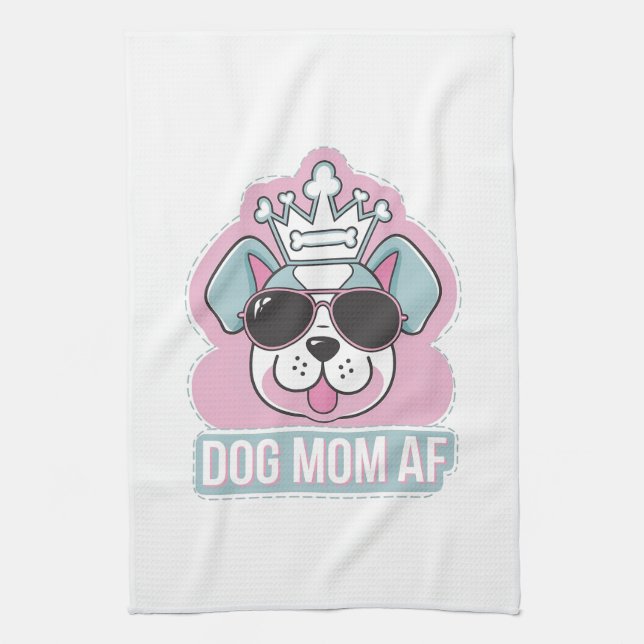 Hundmamma AF - Rolig design för hundmammor Kökshandduk (Vertikal)