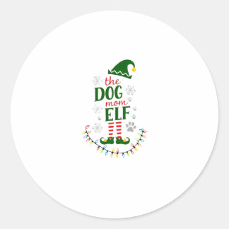 Hundmamma Alv Jul Roliga hundälskare Jul Hundmamma Runt Klistermärke