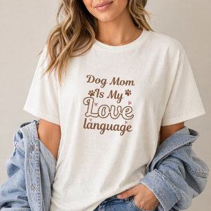 Hundmamma Är Mitt Kärleksspråk Estetisk Djurfantas T Shirt