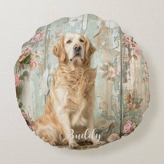Hundmamma Bästa vänner Labrador Dekorativ & Rund Kudde (Baksidan)