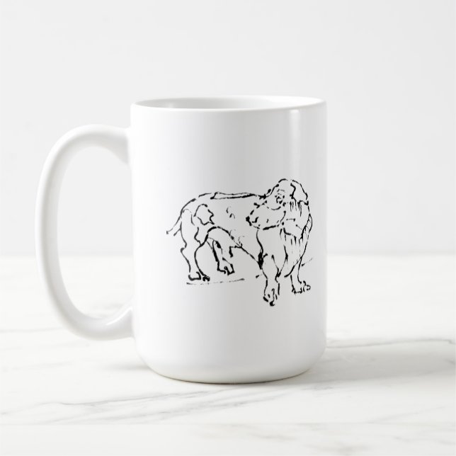 Hundmamma Dachshund Mugg – Personlig Hund (Vänster)