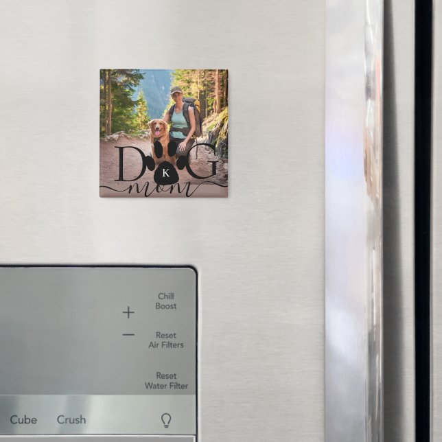 Hundmamma foto minne monogram magnet (In Situ (Fridge))