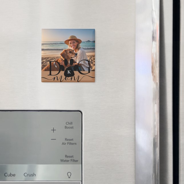 Hundmamma foto minne monogram magnet (In Situ (Fridge))