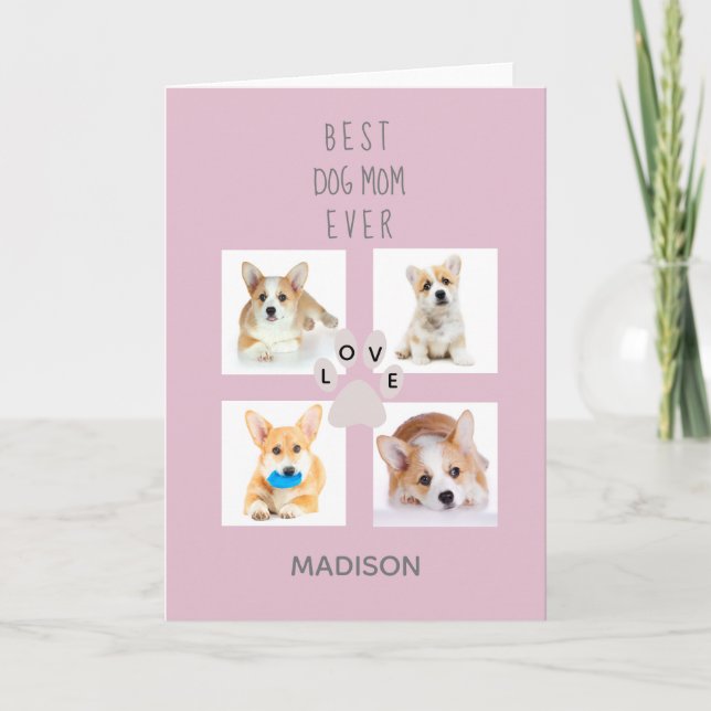 Hundmamma fotokollektion | mors dag helgkort (Framsida)