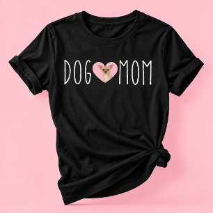 Hundmamma Hundälskare Husdjursfoto Handskriven tex T Shirt