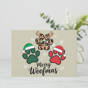 Hundmamma jul glädjeriktig Woofmas hundälskare Xma Julkort