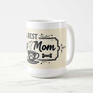 Hundmamma Kaffemugg – 15 oz Vintage Café Stil