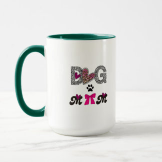 Hundmamma Leopardhjärta-mugg - Present till mamman Mugg