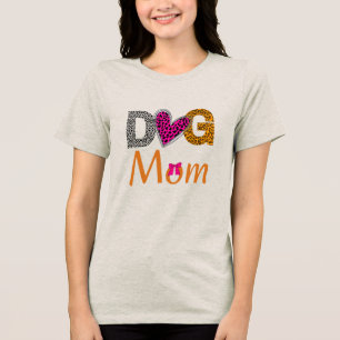 Hundmamma Leopardtryck/Trendig Hund Present till H T Shirt