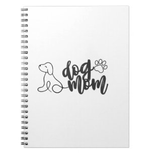 Hundmamma Linjärt Konst Design Minimalistisk Hund Anteckningsbok