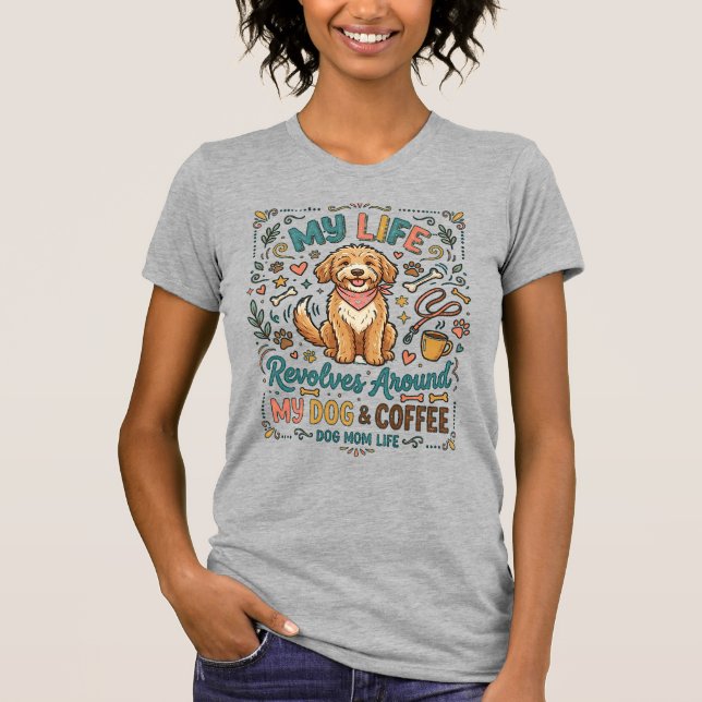 Hundmamma Liv kul design T Shirt (Framsida)