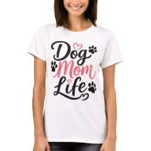 Hundmamma-liv – Söt t-shirt med tassavtryck till m
