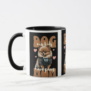 Hundmamma-mugg – ”Jag jobbar hårt så min hund kan Mugg