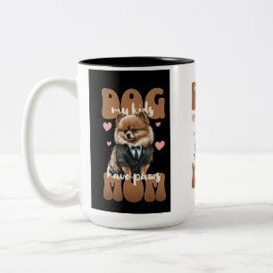 Hundmamma-mugg – minimalistisk design – snygg kärl Två-Tonad mugg