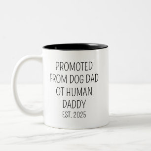 Hundmamma och pappa till mänskliga Mamma Pappa Kaf Två-Tonad Mugg