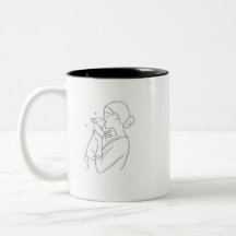 Hundmamma present Kaffemugge Minimalistisk Linje K