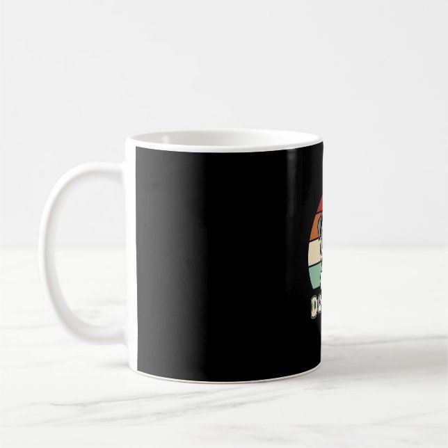 Hundmamma Retro Bulldog Vector Kaffemugg (Vänster)