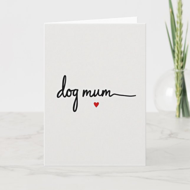Hundmamma Röda Hjärtats Kort (Framsida)
