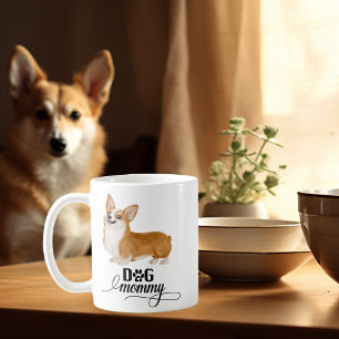 Hundmamma Söt Corgi Älskare Akvarell Kaffemugg