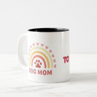 Hundmamma till Mänsklig Mamma Två-Tonad Mugg