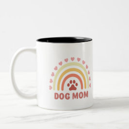 Hundmamma till Mänsklig Mamma Två-Tonad Mugg