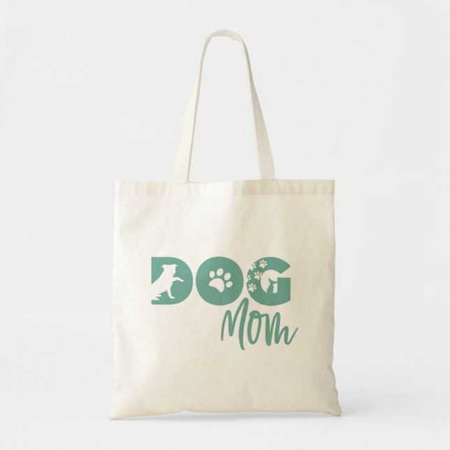 Hundmamma-totebag - Turkos  Tygkasse (Framsidan)