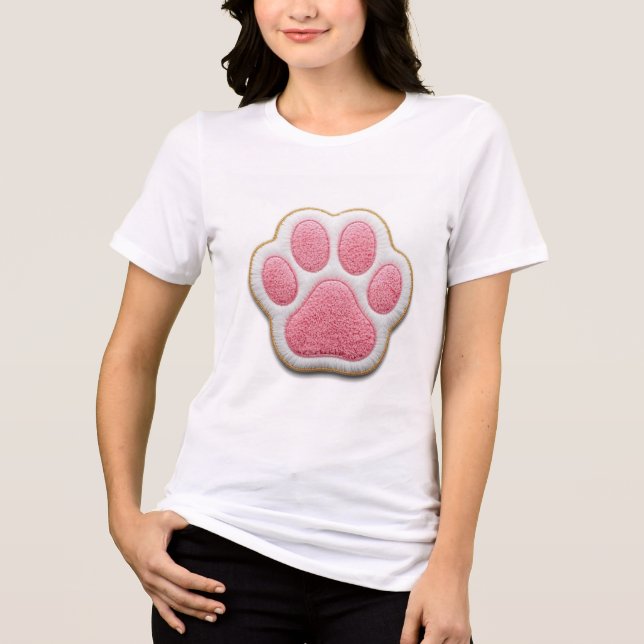  Hundmamma Varsity Style T-Shirt | Rosa och Vit (Framsida)