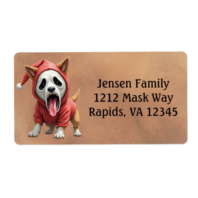 Hundmask Halloween  Fraktsedel (Framsidan)