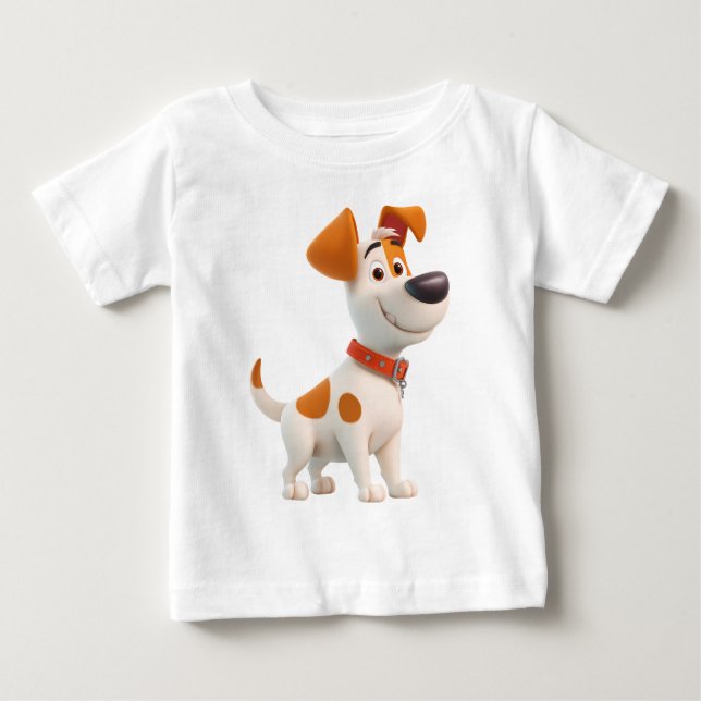 Hundmaskot – Söt Tecknad Valp för Barn  T Shirt (Framsida)