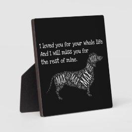 Hundminnestavla - Personlig Hund Dachshund Pl