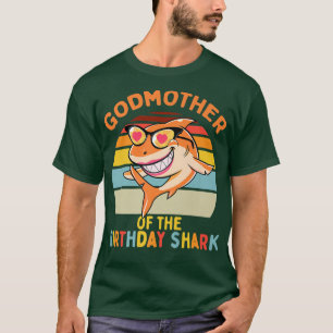 Hundmodern vid Shark Birthday God Mamma Matching F T Shirt