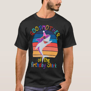 Hundmodern vid Shark Birthday God Mamma Matching F T Shirt