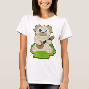 Hundmusiker Gitarrmusik T Shirt