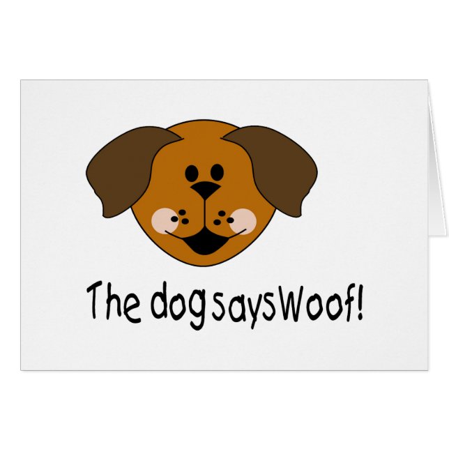 Hundnågot att sägawoofen hälsningskort (Framsidan Horizontal)