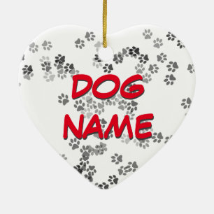 Hundnamnprydnad Julgransprydnad Keramik