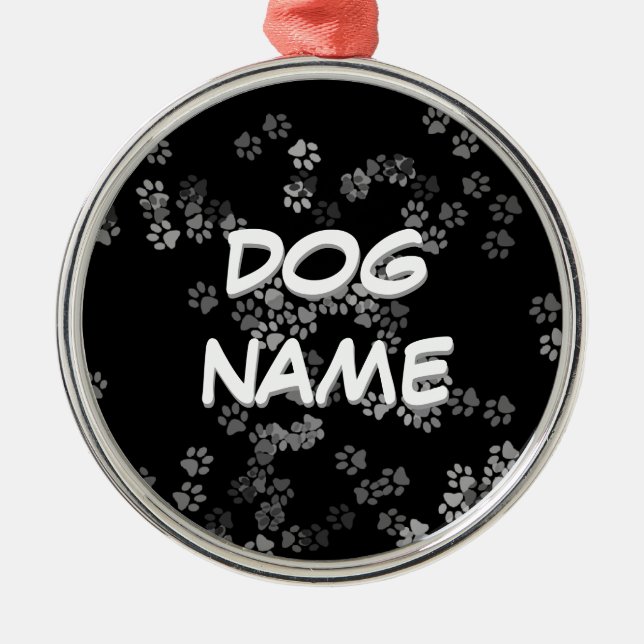 Hundnamnprydnad Julgransprydnad Metall (Framsidan)