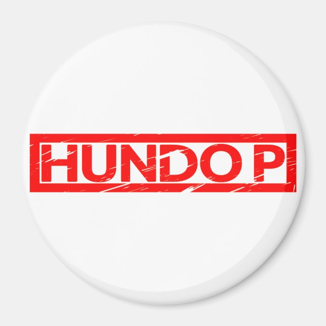 Hundo P Frimärke Magnet (Framsidan)