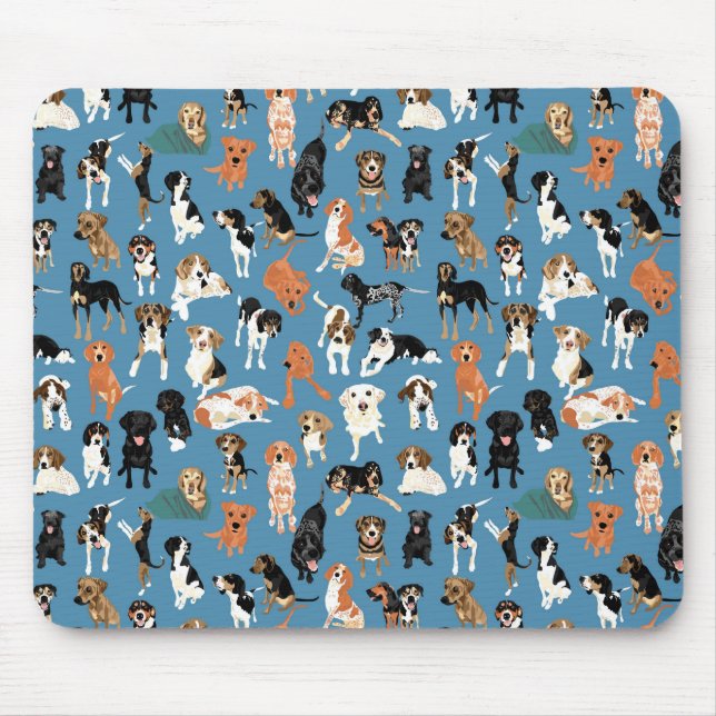 Hundområdesmusen vadderar musmatta (Framsidan)